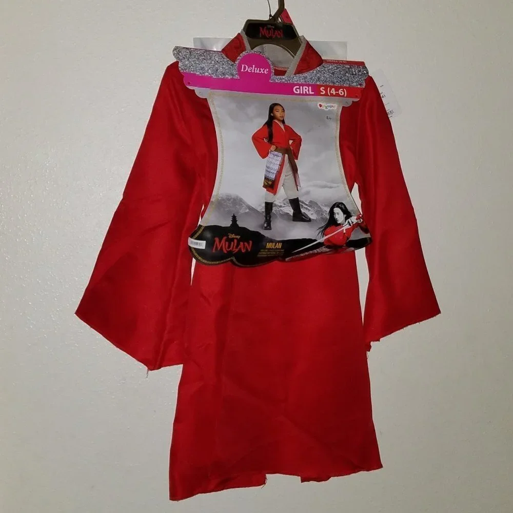 NEW Disney Mulan Deluxe Halloween Costume Cosplay Girls Small 4-6 Jacket Pants